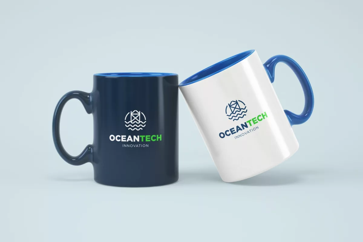 Vinnvinn Reklame Visuell Kommunikasjon Logo Oceantech Innovation